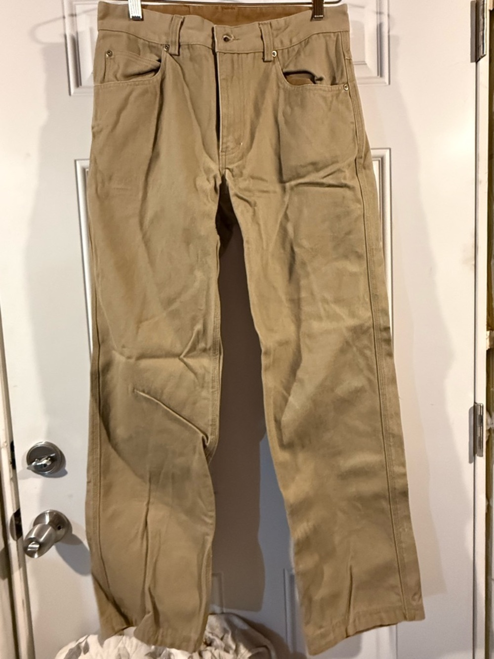 Duluth Trading Co Tan Work-Chore Chinos